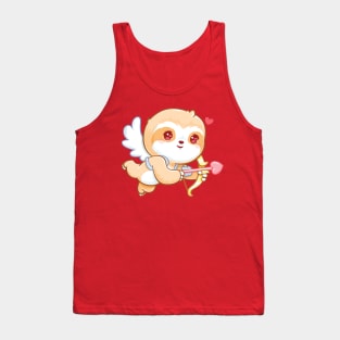 Love Cupid Kawaii Cute Sloth Valentine Tank Top